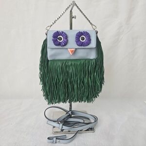 Auth Fendi Baguette Monster Owl 🦉 Fringe Crossbody Bag
